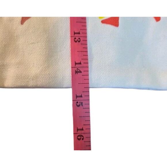 Unbranded Tote Bag Canvas Red Yellow Key West Aloe - Picture 3 of 7